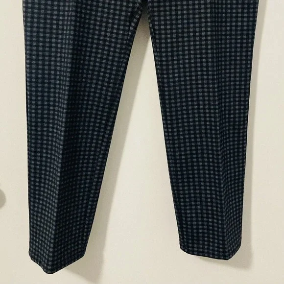 Gloria Vanderbilt Amanda Ponte Jean Pants Women’s 16 Plaid Check Black Gray - Picture 6 of 12